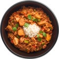 Image of Delicious-looking Jambalaya. AI-Generated. Royalty Free Stock Photo