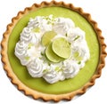 Image of Delicious-looking Key lime pie. AI-Generated. Royalty Free Stock Photo