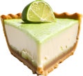 Image of Delicious-looking Key lime pie. AI-Generated. Royalty Free Stock Photo