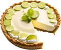 Image of Delicious-looking Key lime pie. AI-Generated. Royalty Free Stock Photo