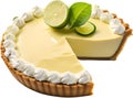 Image of Delicious-looking Key lime pie. AI-Generated. Royalty Free Stock Photo
