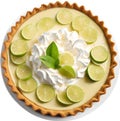 Image of Delicious-looking Key lime pie. AI-Generated. Royalty Free Stock Photo