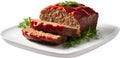 Image of Delicious-looking Meatloaf. AI-Generated. Royalty Free Stock Photo