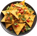 Image of Delicious-looking Nachos. AI-Generated.