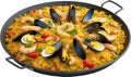 an image of Delicious-looking Paella food. Ai-generated.