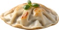 an image of Delicious-looking Pierogi food. Ai-generated.