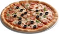 an image of Delicious-looking Pizza. Ai-generated. Royalty Free Stock Photo