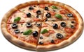 an image of Delicious-looking Pizza. Ai-generated.