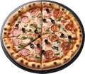 an image of Delicious-looking Pizza. Ai-generated.