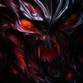 an image of a demonic face with red eyes Royalty Free Stock Photo