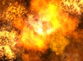 abstract background with explosion effect of fire flames and sparks Royalty Free Stock Photo