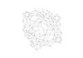 Intricate geometric network of interconnected triangular and polygonal shapes Royalty Free Stock Photo