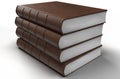 Abstract 3d background of encyclopedia books bound in leather