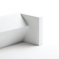 Abstract geometric shape with sharp edges and white color Royalty Free Stock Photo
