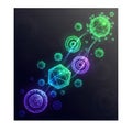 Abstract molecular network Royalty Free Stock Photo