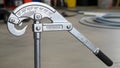 Adjustable pipe bender in workshop Royalty Free Stock Photo