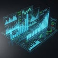 Advanced financial data visualization Royalty Free Stock Photo
