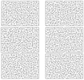 Background of a set collection of simple rectangular mazes