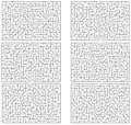 Background of a set collection of simple rectangular mazes