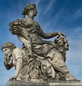 baroque style statue of the palace of versailles in france Royalty Free Stock Photo