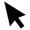 Simple black cursor arrow pointing right Royalty Free Stock Photo