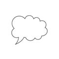 A simple speech bubble graphic with a minimalist and clean design style Royalty Free Stock Photo
