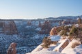 Colorado National Monument Landscape in Winter Royalty Free Stock Photo
