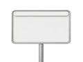 Blank signpost standing against white background Royalty Free Stock Photo