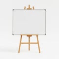 Blank whiteboard on wooden easel Royalty Free Stock Photo