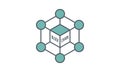 Blockchain Network Visualization Royalty Free Stock Photo