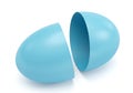 Broken blue eggshell isolated on white background Royalty Free Stock Photo