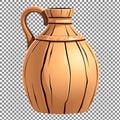 Brown Ceramic Jug with Handle Royalty Free Stock Photo