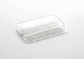 Clear plastic dish drainer with compartments Royalty Free Stock Photo