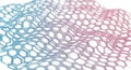 abstract hexagonal mesh with gradient color shift Royalty Free Stock Photo
