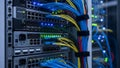 Network equipment in data center Royalty Free Stock Photo