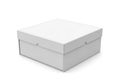 Closed white cardboard box isolated on white background Royalty Free Stock Photo