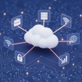 Cloud computing network Royalty Free Stock Photo