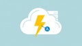 Cloud computing with lightning speed Royalty Free Stock Photo