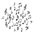 A symphony of musical notes in harmony Royalty Free Stock Photo