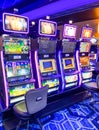 Socially Distanced Slot Machines at Casino during Covid 19