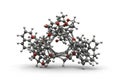 Complex molecular structure Royalty Free Stock Photo