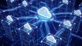 Interconnected cloud network Royalty Free Stock Photo