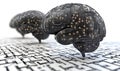 Artificial intelligence brain circuitry technology concept Royalty Free Stock Photo