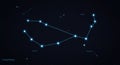 The image depicts the constellation Cassiopeia against a dark starry background. It Royalty Free Stock Photo