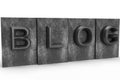 Written 3d blog in gutenberg movable type Royalty Free Stock Photo