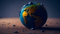 Exploring the Globe: A Stunning 3D Digital Art Representation of Earth\'s Texture Created With Generative Ai