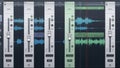 Digital audio workstation interface Royalty Free Stock Photo