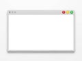 Empty browser window isolated on white background Royalty Free Stock Photo