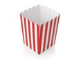Empty red and white striped popcorn box Royalty Free Stock Photo