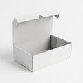 Empty white cardboard box with open lid Royalty Free Stock Photo